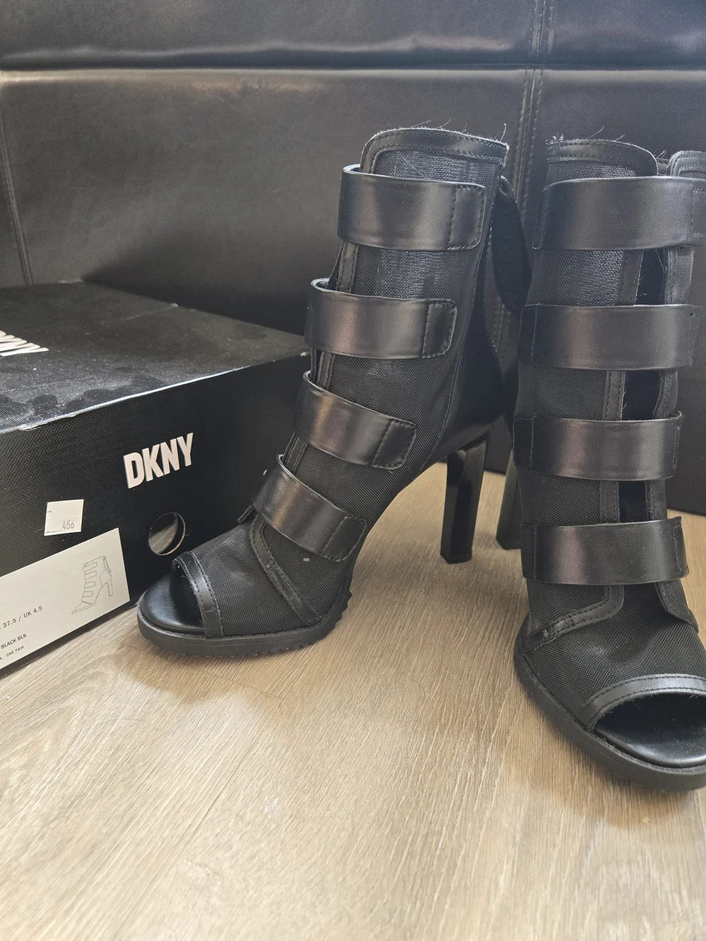 DKNY Blake Mesh Peep-Toe Platform Heel Sandals